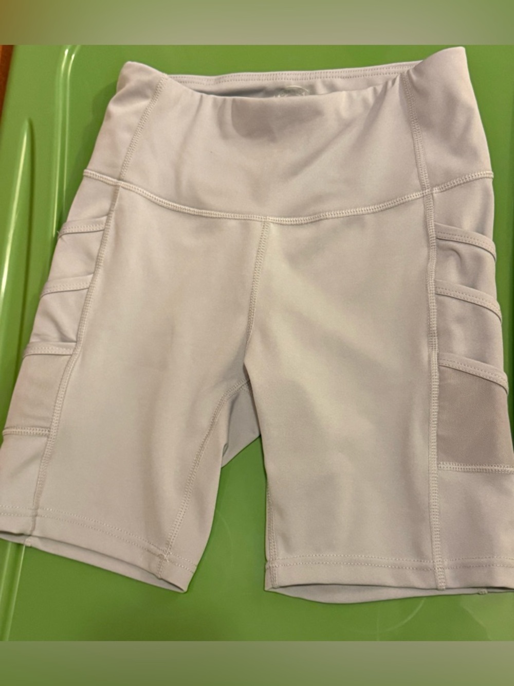 High-Waist Light Lavender/Greyish  Performance Bike Shorts. NWOT